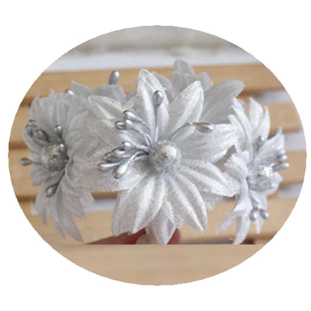 Amazon｜キラキラ小花 造花 花 アートフラワー 髪飾り