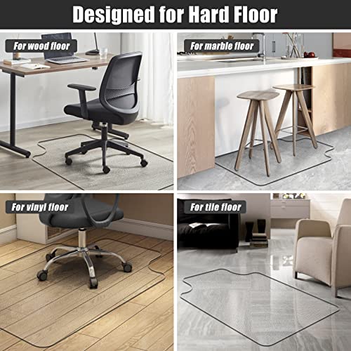 Nctoberows 2Pack Clear Chair Mats For Hard Floor, 36" X 48" Pvc Desk Chair Mat - Heavy Duty Floor Protector For Office & Home, With Extended Lip #TOP6