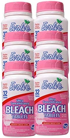 Evolve Concentrated Bleach Tablet 32 ct Meadow Breeze (6 pack)