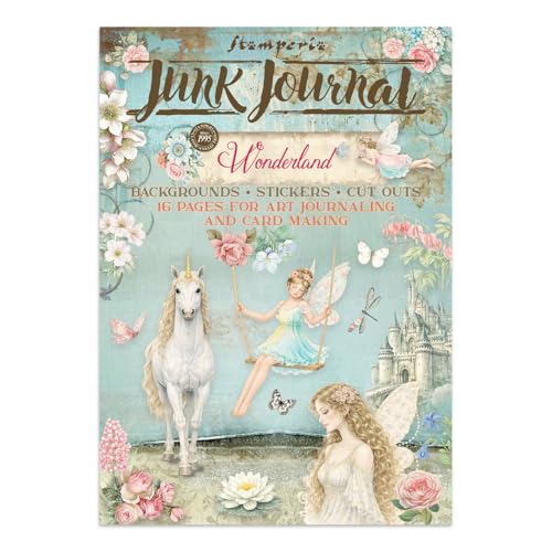 Stickers et papiers découpés Wonderland Stamperia pour scrapbooking