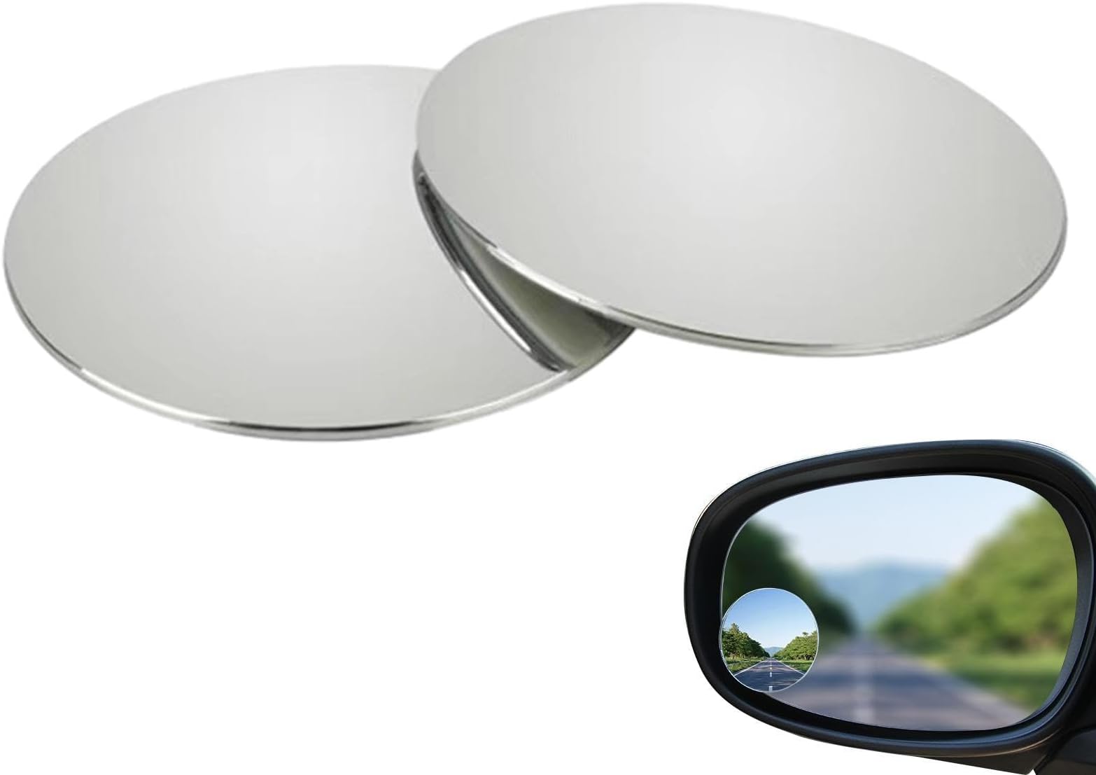 Side Mirror Blind Spot | Glass Wide Angle Reflector - Adjustable Blind Spot Rear Mirror | for SUV Truck Sedan Motorcycle Automotive Trailer Boat Scooter Golf Cart