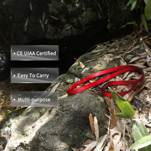 NewDoar 16mm Nylon Sling Runners 23kN Rock Climbing Loop Lightweight Yoga Slinging (Rot 24inch 1pcs)