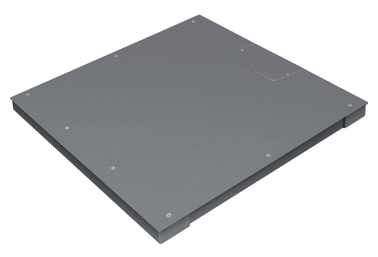 Plataforma de pesaje de acero, pintada 1500x1250x80 mm: Máx. 600 kg: e = 200 g: d = 200 g: