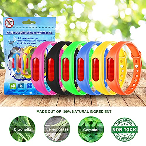 16 Pack Mosquito Repellent Bracelets Individually Wrapped Waterproof Insect & Bug Repellent Wristbands For Kids & Adults Outdoor Travel Camping Hiking #TOP1