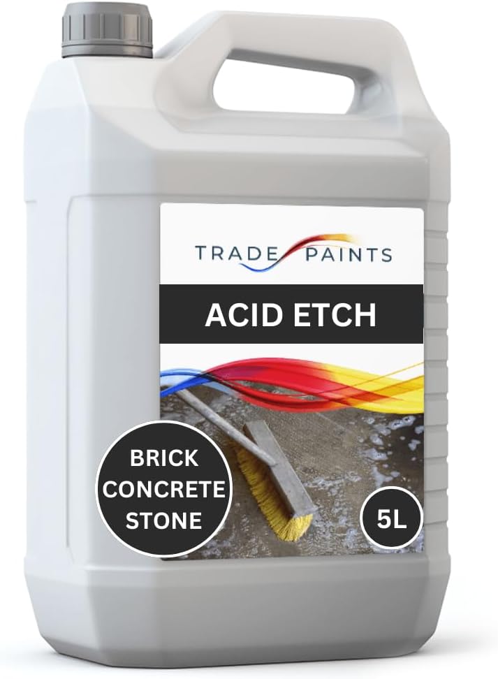 Acid Etch Concrete Floor Stone Brick Cleaning & Degreaser Solution - 5 Litre