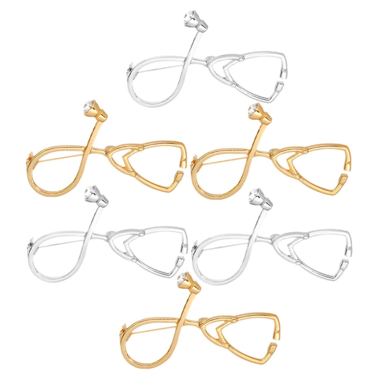 Stk Stethoskop-Brosche Stethoskop-Abzeichen Denkmal Ornament krankenschwester Arzt Grad Anstecknadel Sicherheitsnadelverzierung malen Taschen Schmuck schmücken Kind