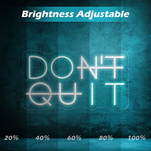 Don't Quit Led Neon Sign For Wall Decor, Do It Led Neon Lights Party Decorations, Usb Powered Switch Led Neon Lights Lighting Adjustable For Office Room, Gym Room, Man Cave, Gamer Room Decor (Blue&White) #TOP1