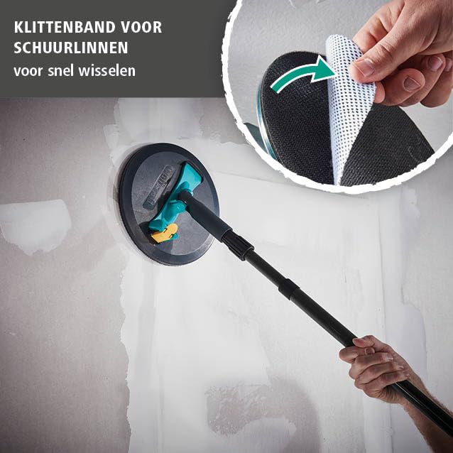 wolfcraft Rondslijperset voor gipskarton 3-delig I 4052000 I Voor het efficiënt schuren van gipskartonoppervlakken - Afbeelding 5