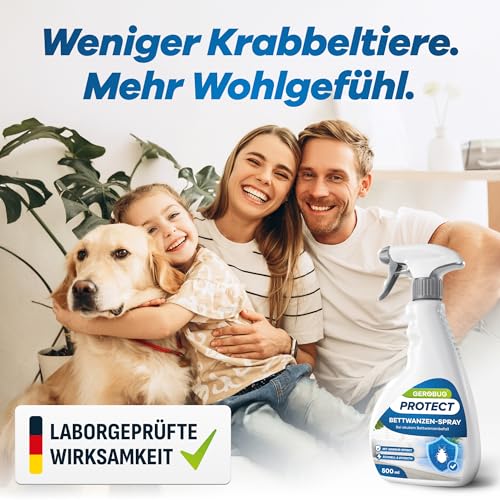 Gerobug Bettwanzen-Spray 500 ml - Bettwanzen schnell & effektiv loswerden für Matratzen, Möbel, Hotels & auf Reisen - Sofortschutz-Mittel gegen Bettwanzen, beste Alternative zur Bettwanzenfalle