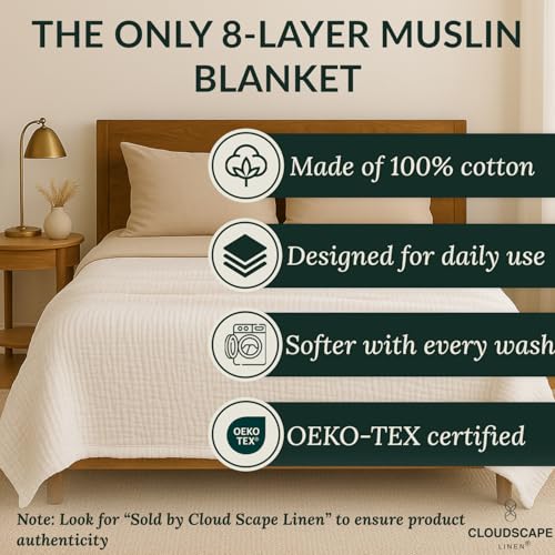 Cloud Scape Queen 8-Layer Muslin Blanket