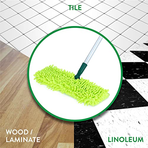 Pine-Sol Telescopic Microfiber Dry/Wet Mop – Dust Mopping For Cleaning Hardwood Floors, Tile, Laminate | Swivel Sweeper With Washable Pad And Extendable Metal Handle #TOP4
