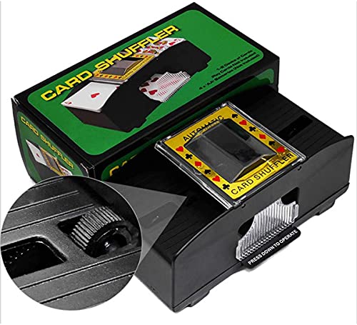 For Playing Casino Electric Manual Automatic Card Shuffler 2 Deck, Single Or Auto Multi Shuffler Battery Operated Best Shuffling Machine 1 Deck Mixer Texas Holdem, Uno Card Game With Shuffler Dealer #TOP1