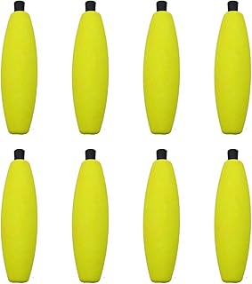 SEAOWL Foam Cigar Floats Fishing Slip Float Cigar (Yellow Small-8pcs)