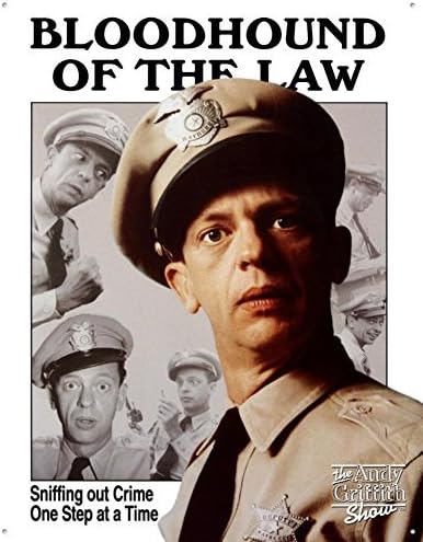 Andy Griffith Show Tin Metal Sign : Barney Fife Bloodhound 12X16