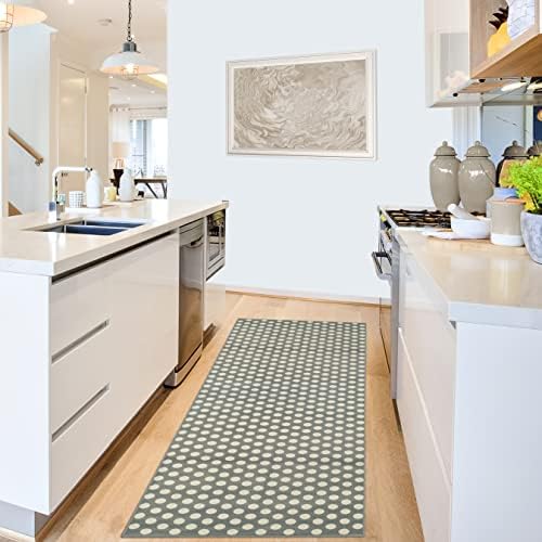 Superior Dot Collection Area Rug, 8mm Pile Height with Jute Backing, Classically Chic Polka Dot Pattern, Fashionable and Affordable Woven Rugs - 2'7" x 8' Runner