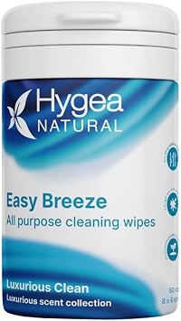 Hygea Natural EasyBreeze Luxurious Clean All Purpose Cleaning Wipes - Multipurpose Cleaner - Dirt and Grease Wipes Pack of 1