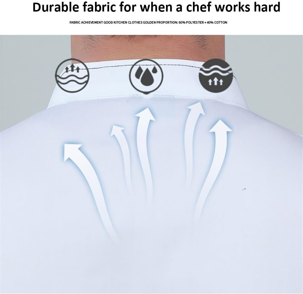 Short Sleeve Unisex Classic Chef Coat Men Women Classic Chef Shirt Cooking Chef Uniform for Restaurant Kitchen