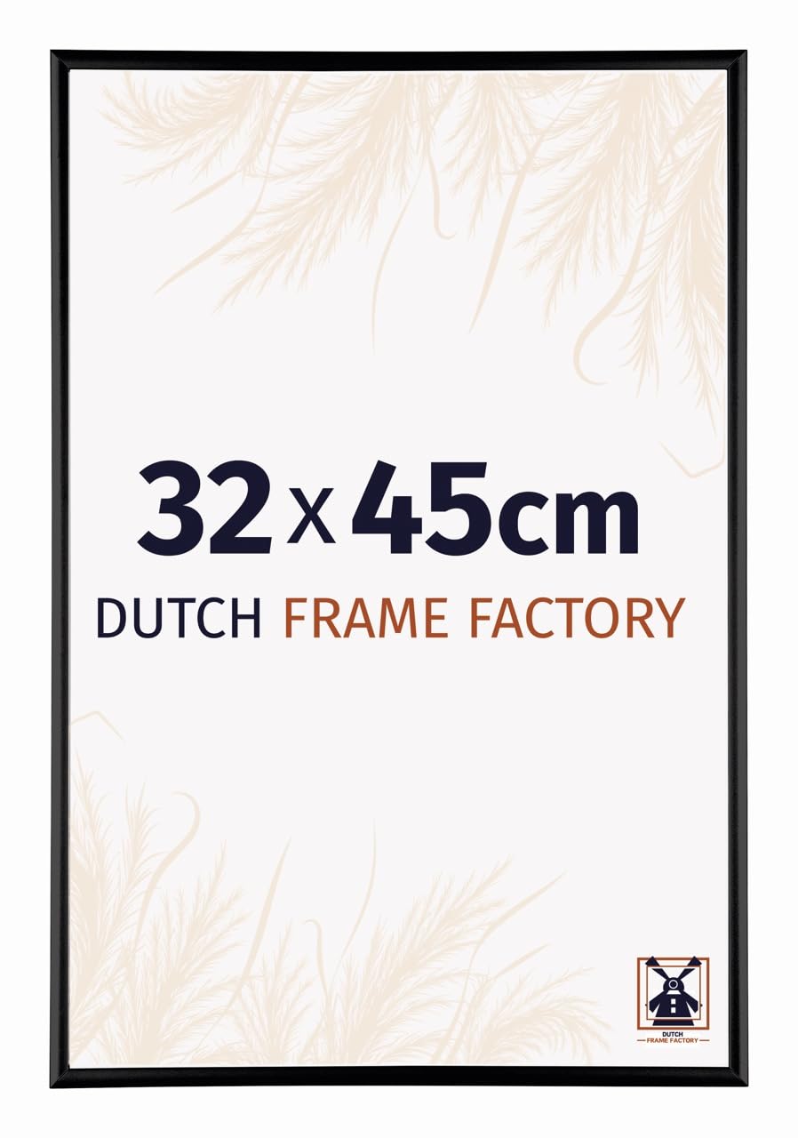 Dutch Frame Factory - Picture frame 32x45 cm Black High Gloss - Aluminium