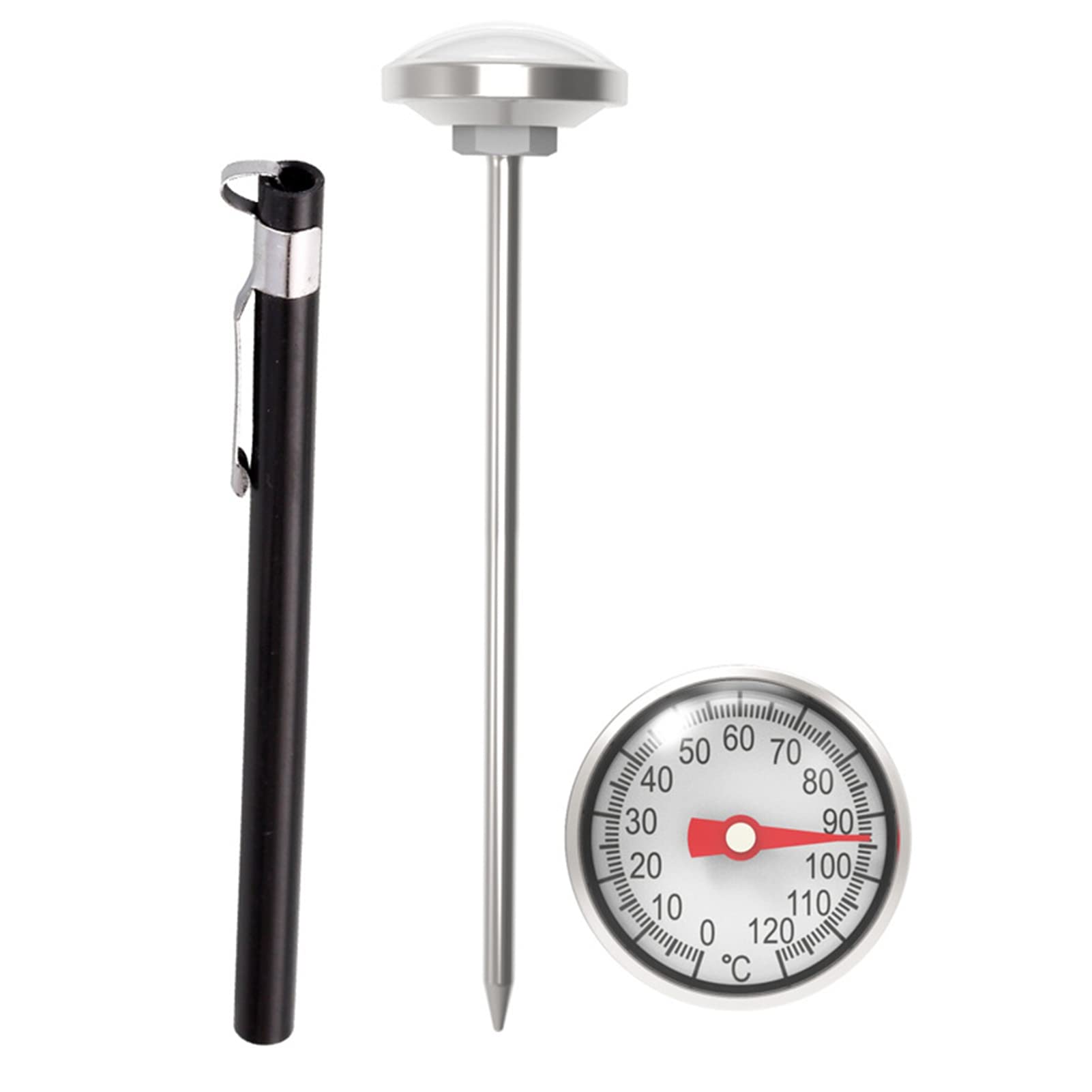 Ulafbwur Black Food Thermometer Milk Meat Food Temperature Tester Physical Sensing