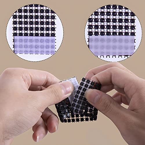 Waycreat 50Pcs Black Napkin Rings, Rhinestone Napkin Rings Diamond For Large Events, Table Decorations, Wedding, Party, Diy #TOP2