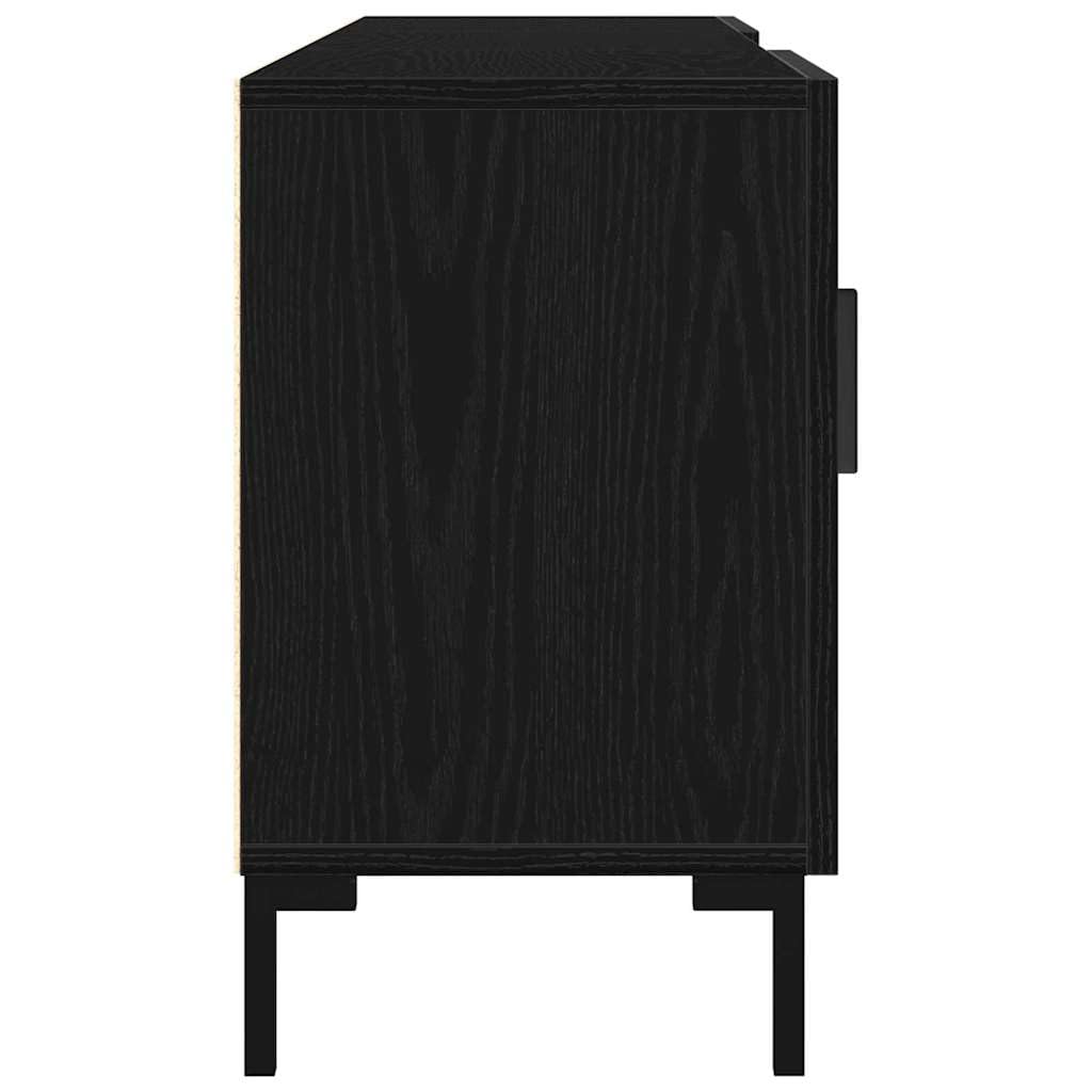 vidaXL Ensemble Meuble TV Montage Mural Chêne Noir 150 x 30 x 50 cm, Salon, Espace Moderne pour Le Divertissement, Meuble de Rangement rectangulaire, Console Murale, Ensemble de Cabinet TV