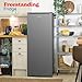 Russell Hobbs Freestanding Larder Fridge Stainless Steel 242 Litre with 4 Glass Shelves, 55cm Wide & 143cm Tall, Adjustable Thermostat, 2 Year Guarantee, RH143LF552E1SS