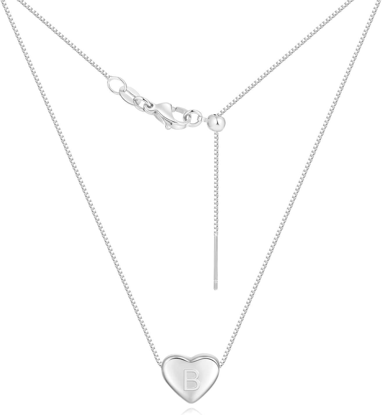 VeskicyDainty Initial Necklaces for Women | Heart Pendant Gifts for Women | Adjustable Size