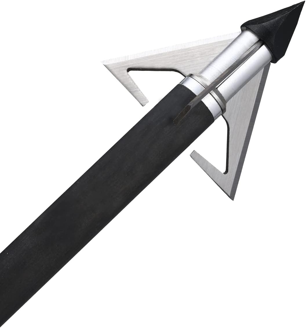 DEEPOWER 12Pack Hunting Broadheads 1.5" Cutting Fixed 3