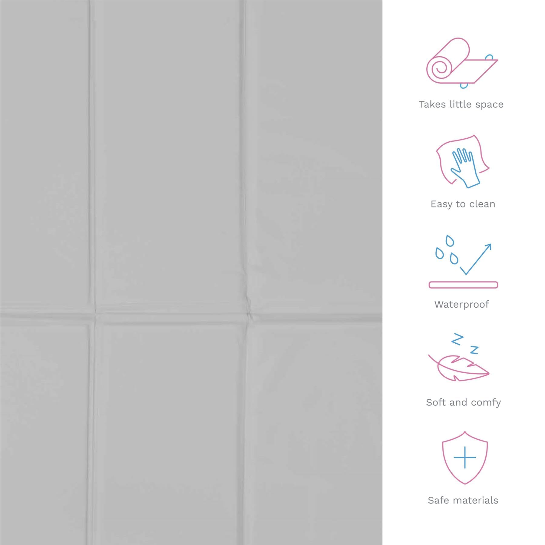 Portable Foldable Baby Travel Changing Mat, Grey - Image 2