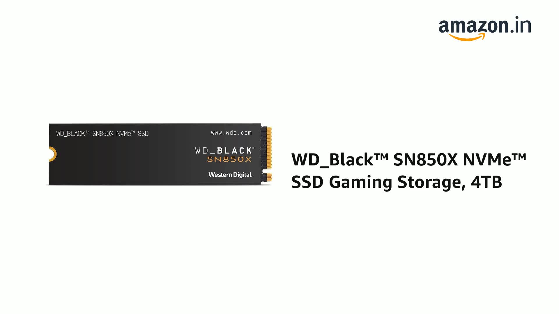 Amazon.in: Buy WD_Black Western Digital WD Black SN850X NVMe 4TB