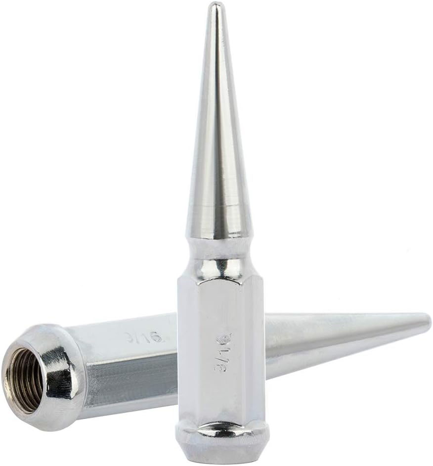 32pcs 9/16-18 Wheel Lug Nuts Chrome Closed End Lug Nut 4.5in(113mm) Hex 0.9in(23mm) for Dodge,for Ford