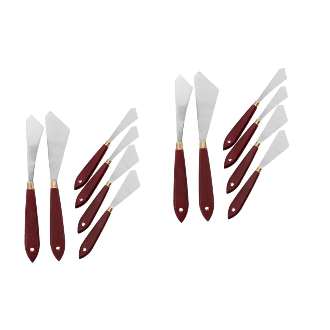 Uonlytech 2 Set Raschietto Per Pittura Ad Olio Spatola Colore Strumenti Di Pittura Per Pittori Strumento Di Miscelazione Della Vernice Strumenti Di Pittura Per Artisti Di Legno 6 Pezzi*2