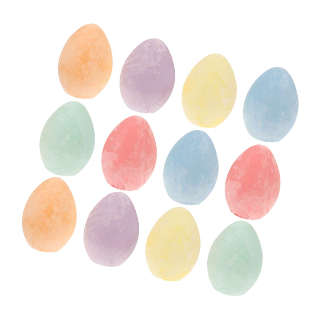 Totority 12Pcs Washable Egg Shaped Chalks for Chalks for Art Play Drawing Classroom Chalkboards Outdoor Sidewalks for Boys