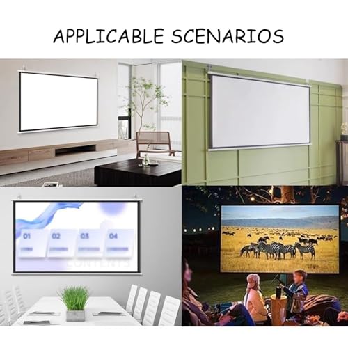 Pantalla de proyector manual 4:3 portátil plegable blanca miniatura 3