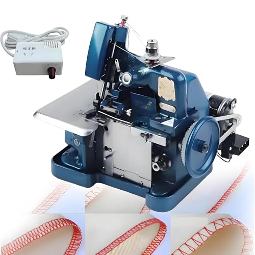 WDDEYYDS Máquina de Coser Sobrehiladora, Máquinas Remalladoras, Máquina de Coser para Principiantes, 3000 Puntadas por Minuto, Corte Automático de Tela, Longitud y Ancho de Puntada Ajustables Blue