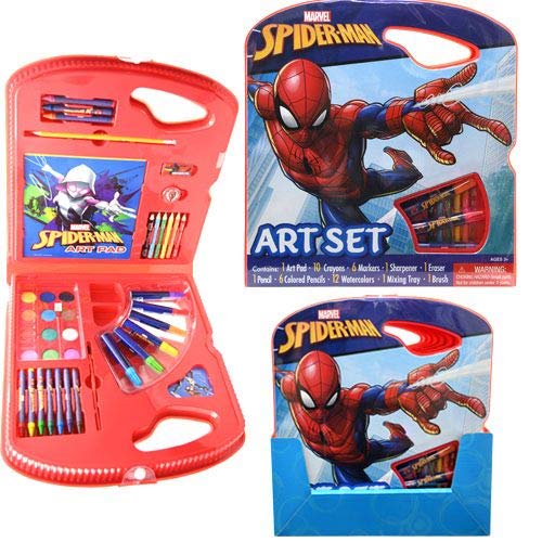 Amazon.co.jp: スパイダーマン アートセット 水彩画、マーカー、色鉛筆
