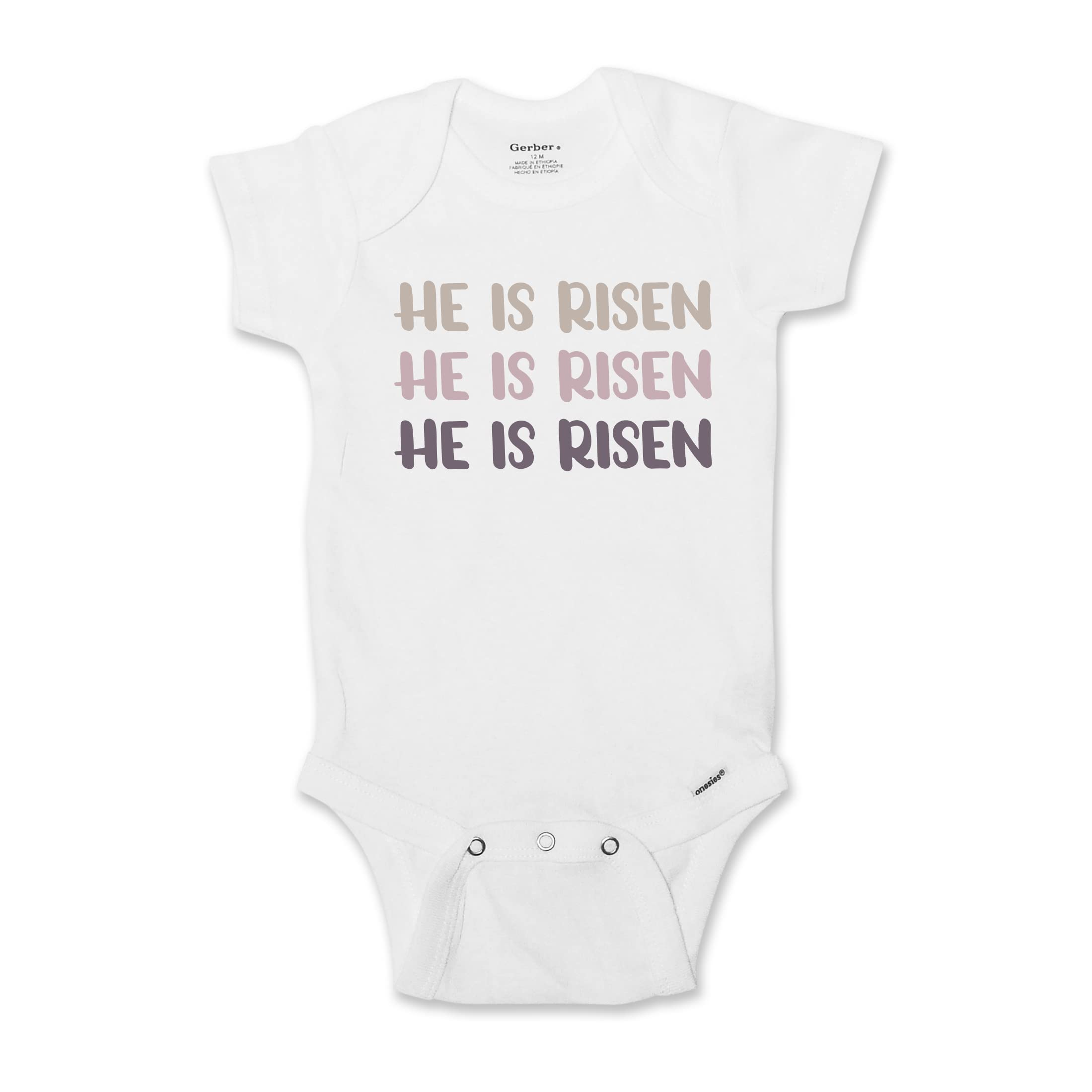 He is Risen, My First Easter Baby Girl, Cross Onesies Girls, Christian Easter Shirts For Kids, Easter Basket Filler Outfit, 0-3 3-6 12 18 Month Short Or Long Sleeve 715 (Short Sleeve, 0-3 Month)