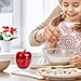 FESTFENDS 2pcs Mechanical Kitchen Timers Apple Shape Clear Sound Loud Alarm Countdown Reminder for Cooking and Learning Use Easy Operation for All Ages