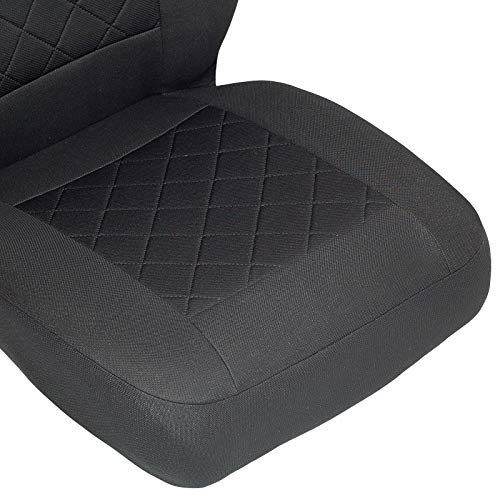 Zakschneider Fundas De Asiento para Renault TRAFIC - Conjunto De Fundas 1+2 - Color Premium Cuadrados Negros