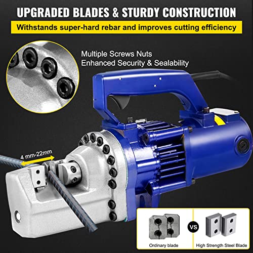 Happybuy Rebar Cutter, 1350W 110V Electric Hydraulic Rebar Cutter With Jaw Blades Cut 7/8Inch 22Mm Rebar Within 4.5 Sec #TOP4