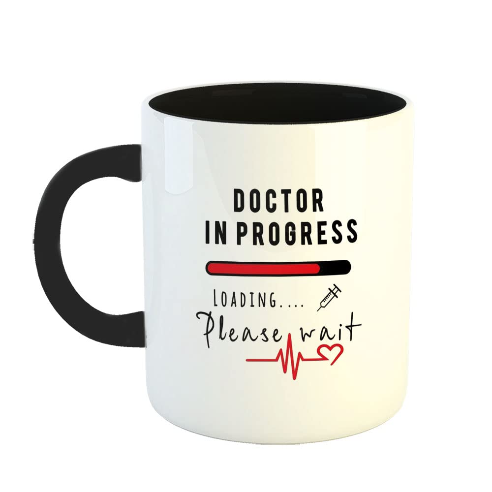 Printed Coffee Mug, Doctor Theme - Doctor in Progress Loading, Gift for Doctors, Surgeons, Community Workers, Medical Students, R2066-BK