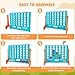 HONEY JOY Giant 4 in A Row, Wall Mounted & Tabletop Four Connect Game, Indoor Outdoor Board Game for Adults Kids, Basement Room, Jumbo 4-to-Score Connect Game Set w/Carrying Bag & 42 Coins