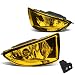For Honda Civic 2/4-Door EM2/ES1/ES2 Pair of Bumper Driving Fog Lights + Wiring Kit + Switch (Amber Lens)