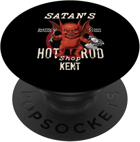 Miniatura 1 de Satan's Retro Hot Rod Shop Fat Devil KENT Shovelhead PopSockets Standard PopGrip