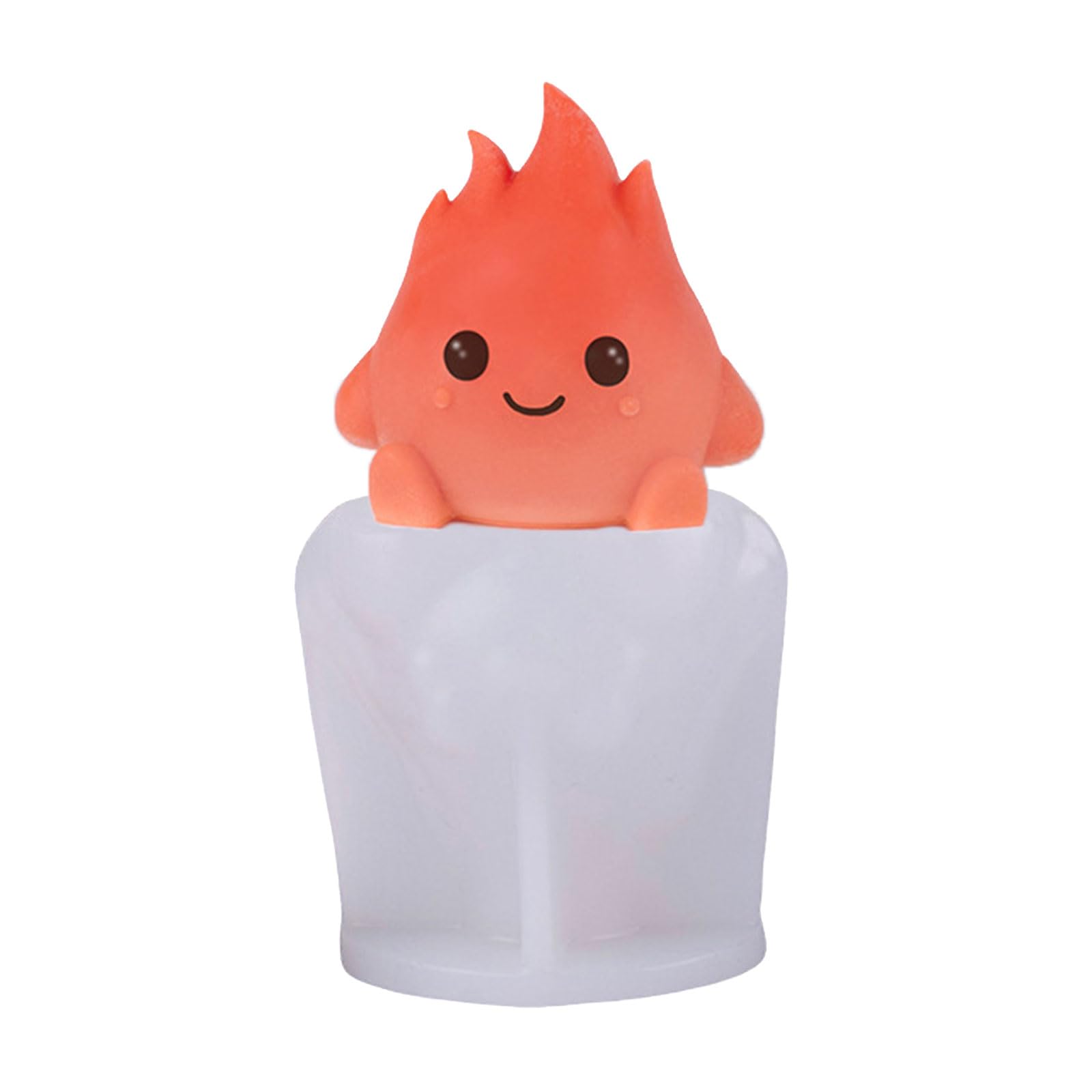 Jazuaiao 3D Flame Figurine Silicone Molds for Soap Candy Silicone Chocolate Molds Fondant Cake Fondant Baking Tool Epoxy Resin