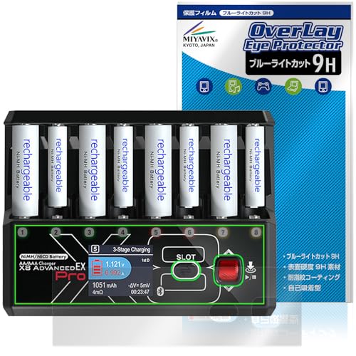 �~���r�b�N�X HITEC AA/AAA Charger X8 Advanced EX Pro �Ή� �ی� �t�B���� ���d�x 9H �u���[���C�g�J�b�g PET�� ���{��