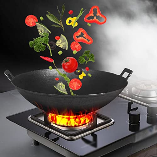 Olla de Hierro Fundido Tradicional con Dos Asas, Wok 40 cm miniatura 4