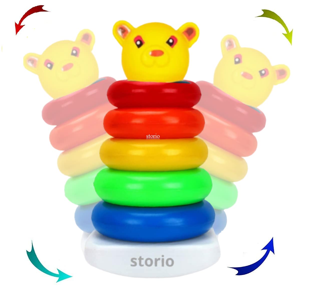 Storio Baby Toys Stacking Multicolour 5 Rings for Toddlers for 6 Months+ Boys and Girls, 5 Pcs (B09CTQHDQX) Amazon Price History, Amazon Price Tracker