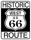 Signs 4 Fun SIG1036 Route 66 West Metal Tin Sign, Black