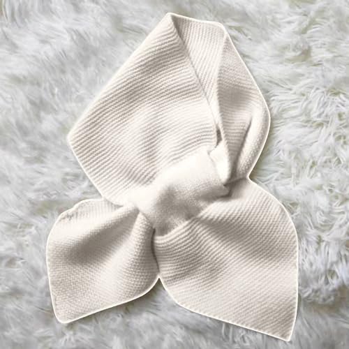 Women Knitted for Collar Scarf Winter Warm Solid Color Loophole Neckerchie4
